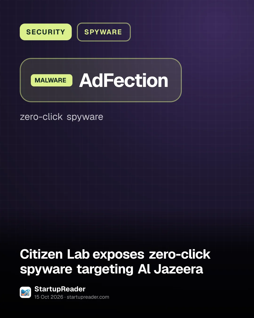 SECURITY. AdFection, zero-click spyware.
