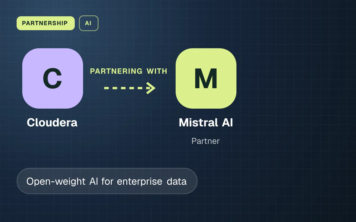 PARTNERSHIP. Cloudera partnering with Mistral AI.