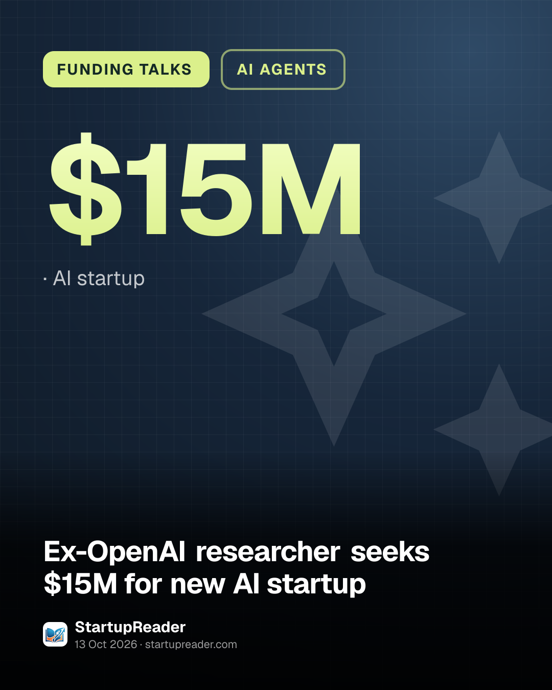 FUNDING TALKS. $15M, AI startup.