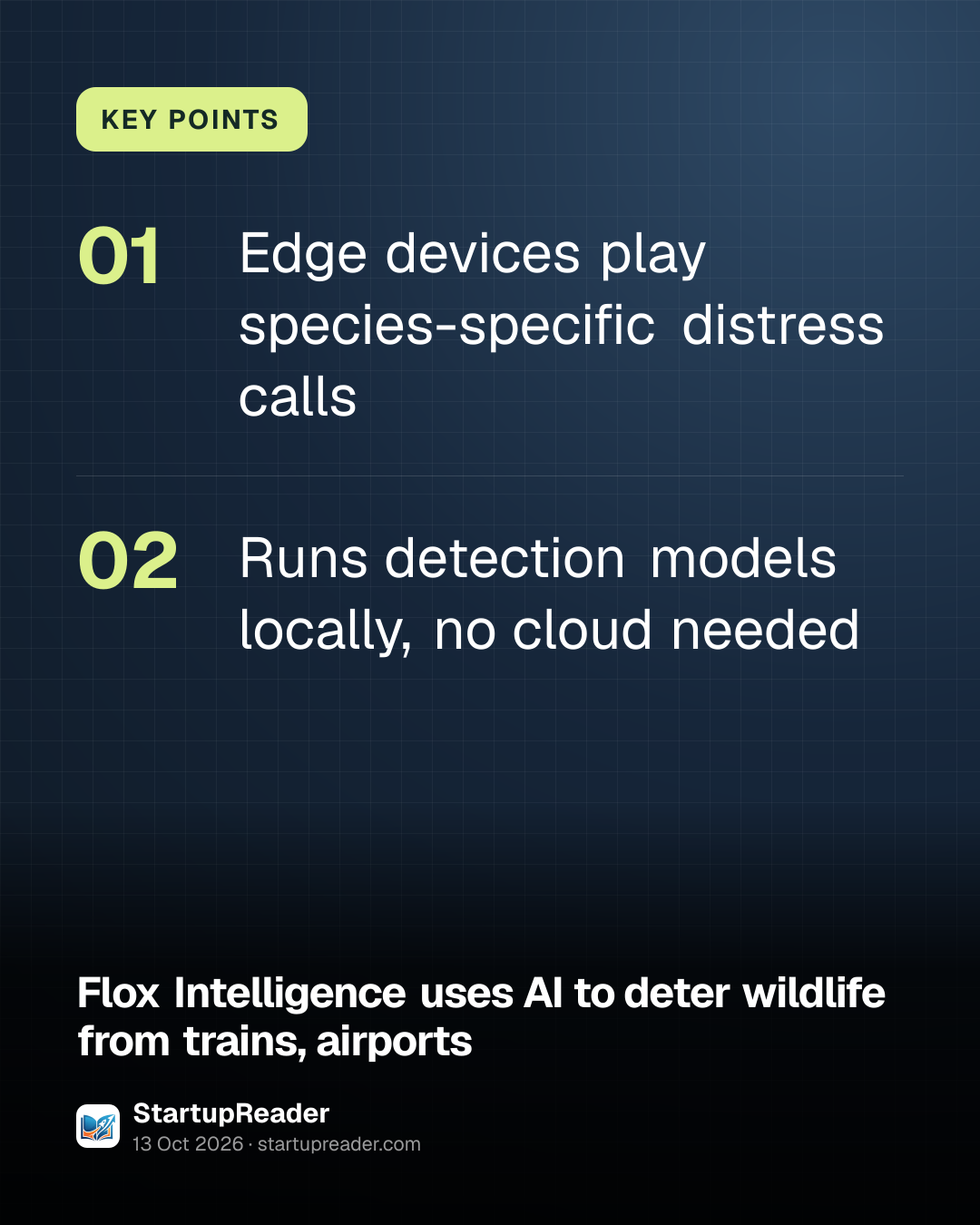 KEY POINTS. Edge devices play species-specific distress calls; Runs detection models locally, no cloud needed.
