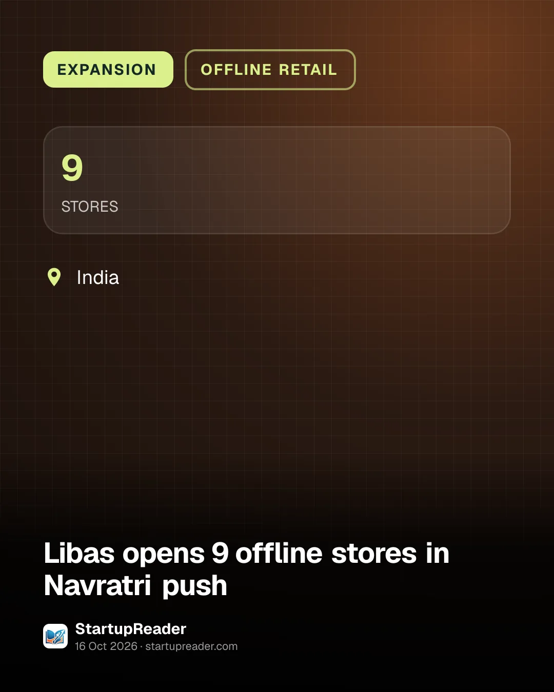 EXPANSION. 9 STORES. India.