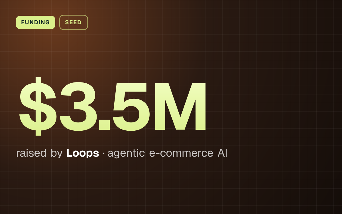FUNDING. $3.5M raised by Loops, agentic e-commerce AI.