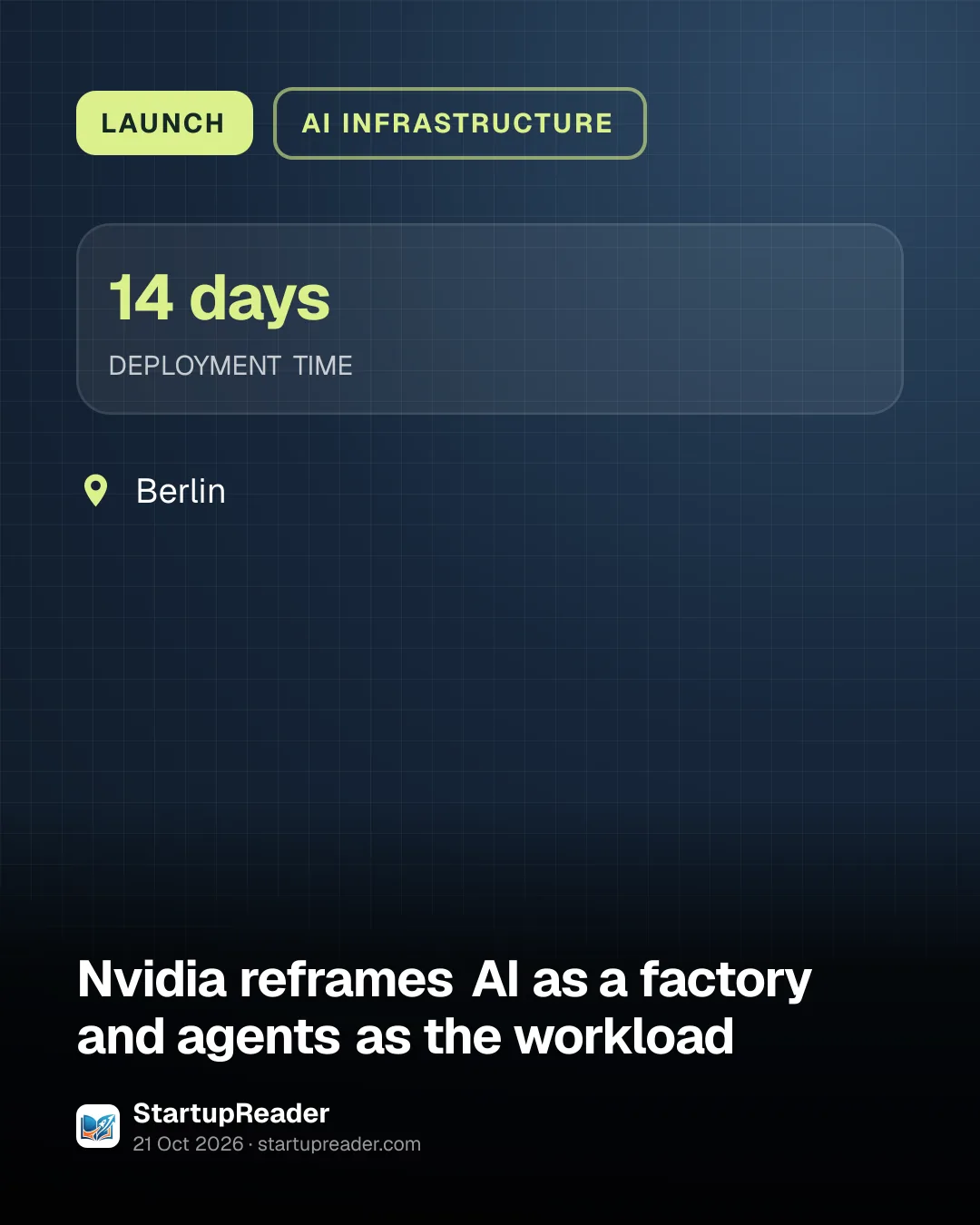 LAUNCH. 14 days DEPLOYMENT TIME. Berlin.