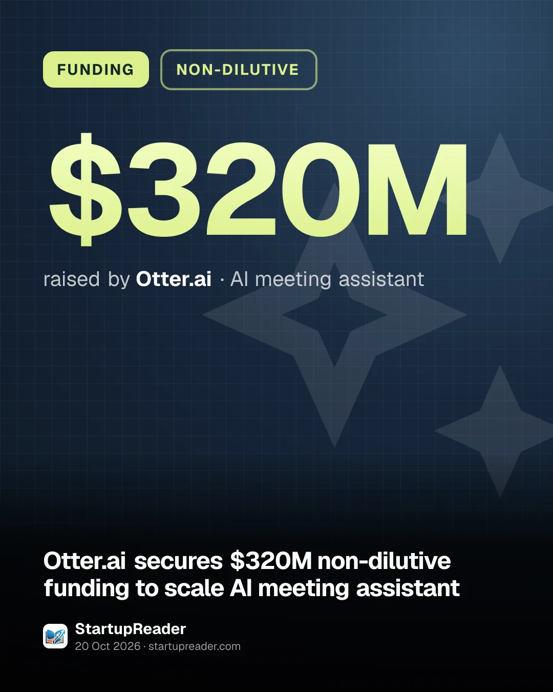 FUNDING. $320M raised by Otter.ai, AI meeting assistant.