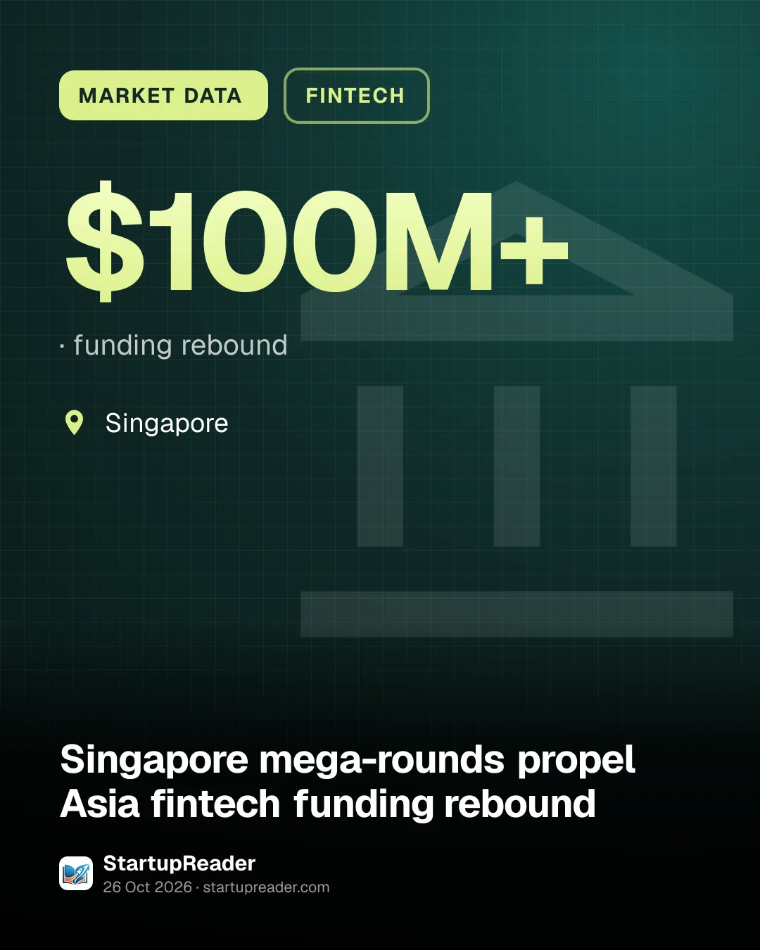 MARKET DATA. $100M+, funding rebound. Singapore.