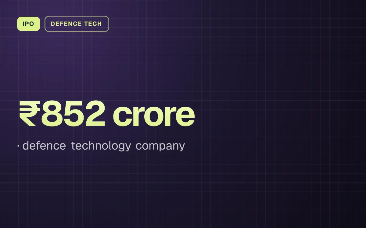 IPO. ₹852 crore, defence technology company.