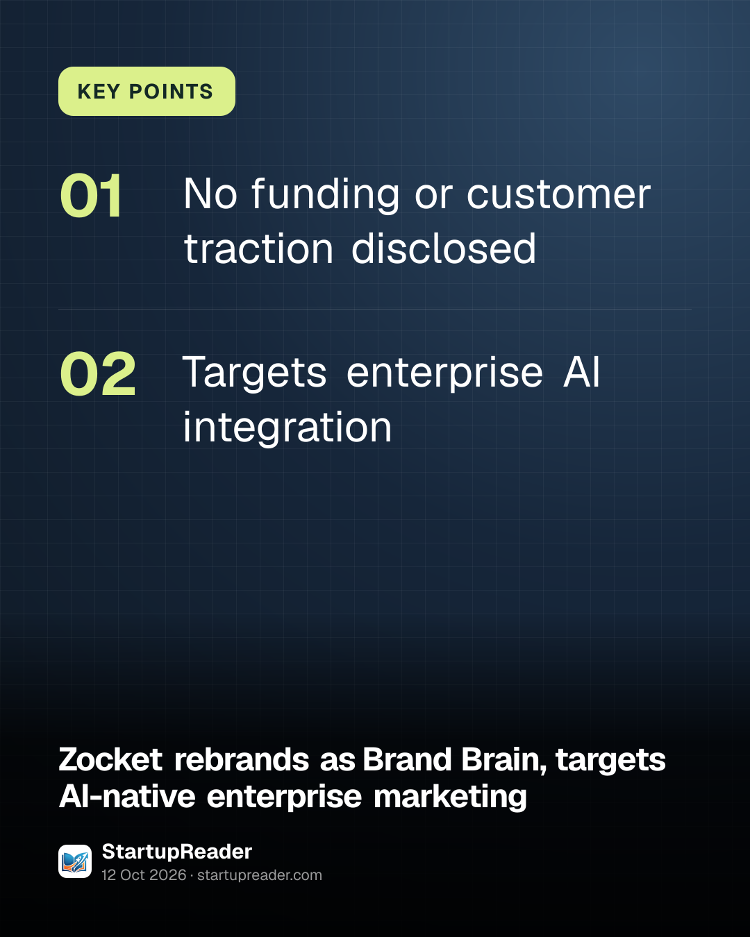 KEY POINTS. No funding or customer traction disclosed; Targets enterprise AI integration.